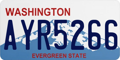 WA license plate AYR5266