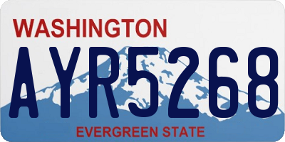 WA license plate AYR5268