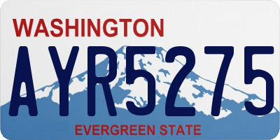 WA license plate AYR5275