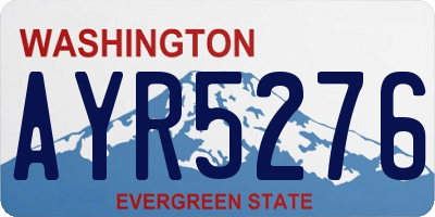 WA license plate AYR5276