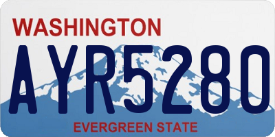 WA license plate AYR5280
