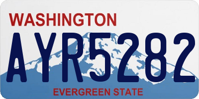 WA license plate AYR5282