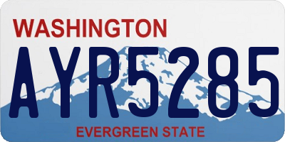 WA license plate AYR5285