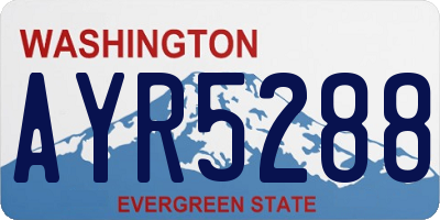 WA license plate AYR5288