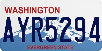 WA license plate AYR5294