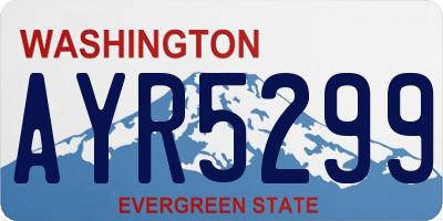 WA license plate AYR5299