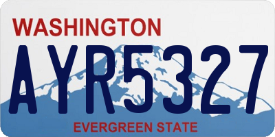 WA license plate AYR5327
