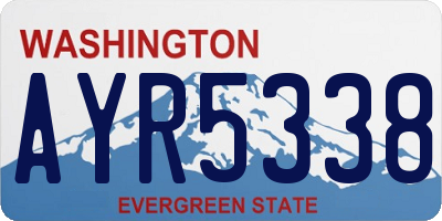 WA license plate AYR5338