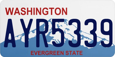 WA license plate AYR5339