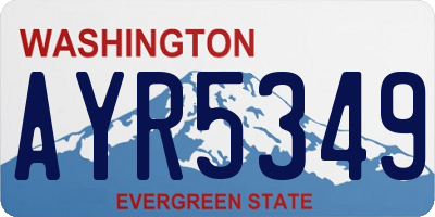 WA license plate AYR5349