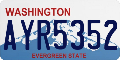WA license plate AYR5352