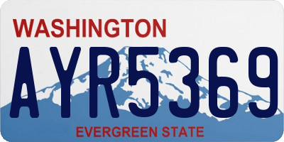 WA license plate AYR5369