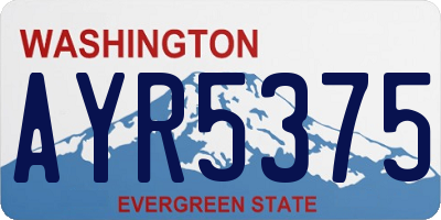 WA license plate AYR5375