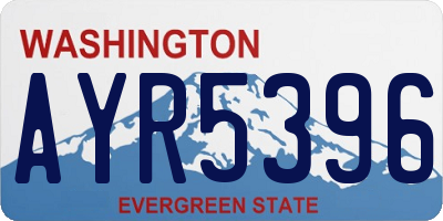 WA license plate AYR5396