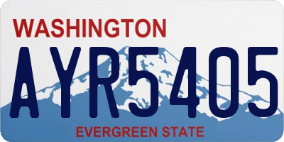 WA license plate AYR5405
