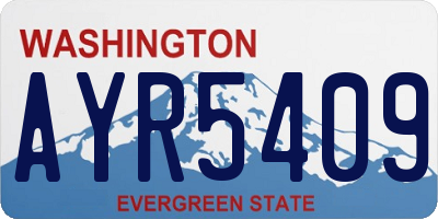 WA license plate AYR5409