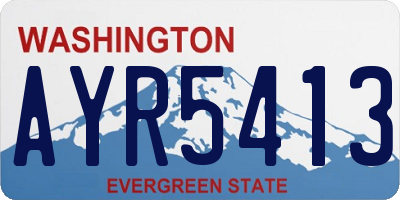 WA license plate AYR5413
