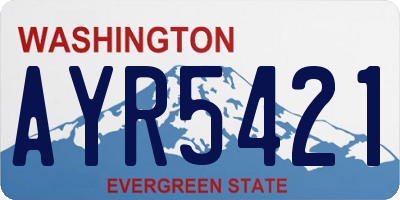 WA license plate AYR5421