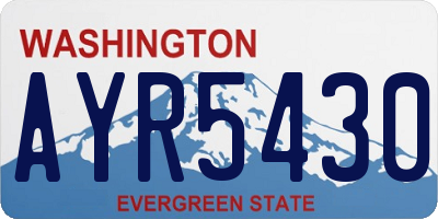 WA license plate AYR5430