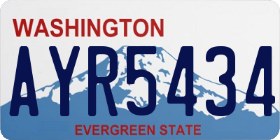 WA license plate AYR5434