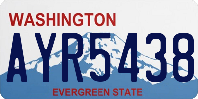 WA license plate AYR5438