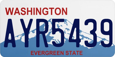 WA license plate AYR5439