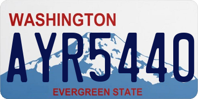 WA license plate AYR5440