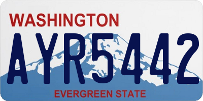 WA license plate AYR5442