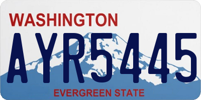 WA license plate AYR5445