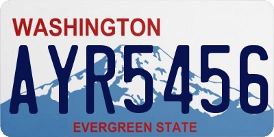 WA license plate AYR5456