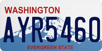 WA license plate AYR5460