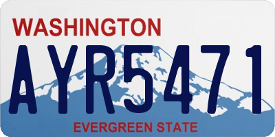 WA license plate AYR5471