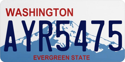 WA license plate AYR5475