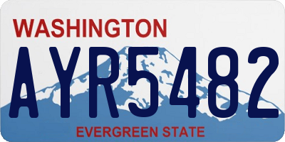 WA license plate AYR5482
