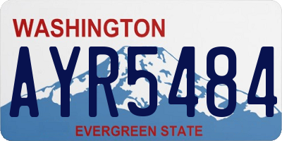 WA license plate AYR5484