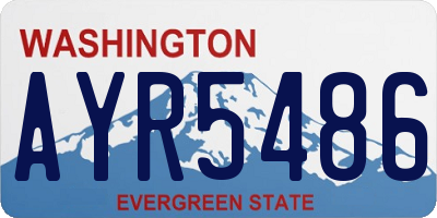 WA license plate AYR5486