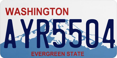 WA license plate AYR5504