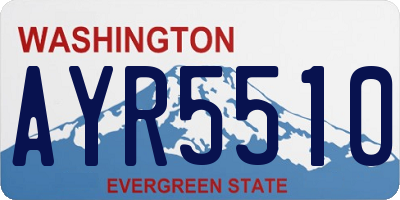WA license plate AYR5510