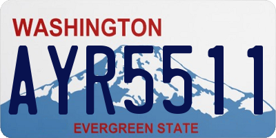 WA license plate AYR5511