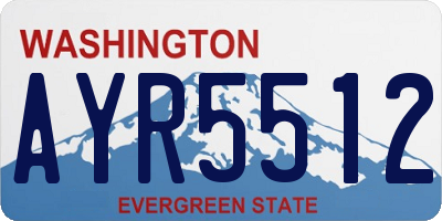 WA license plate AYR5512