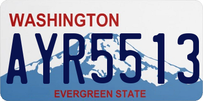 WA license plate AYR5513