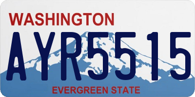 WA license plate AYR5515