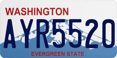 WA license plate AYR5520