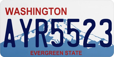 WA license plate AYR5523