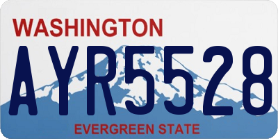 WA license plate AYR5528