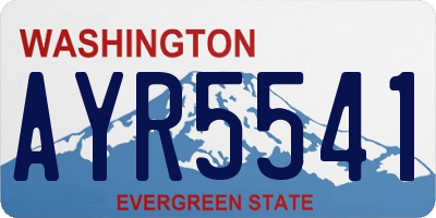 WA license plate AYR5541