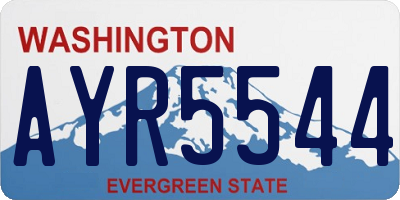 WA license plate AYR5544