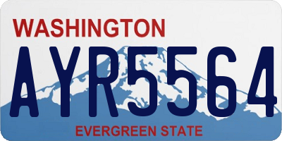 WA license plate AYR5564