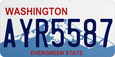WA license plate AYR5587