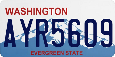 WA license plate AYR5609